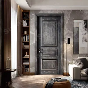 Solid Wood Single Interior Door for Bedroom