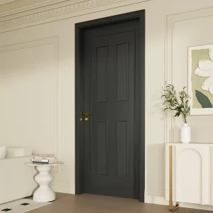 Solid Wood Single Interior Door for Office, Dressing Room, or Living Room