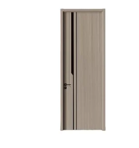 Solid Wood Slab Door with Stainless Steel Folding Screen for Home, Office, and Outdoor Use