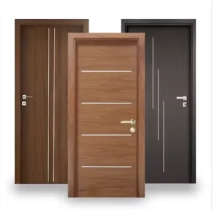 Solid Wood WPC Interior Bedroom Door for Hotel with Finished Surface