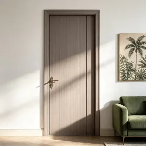 Solid Wood and MDF Interior Door with Carbon Crystal Wood Grain and Sound Insulation