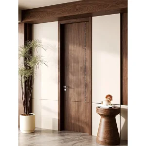 Song-Style Solid Wood Veneer Baked Enamel Interior Door Sound Insulation For Bedrooms and Apartments
