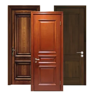 Sound-Insulating Solid Wood Interior Door with Painted Veneer for Apartments