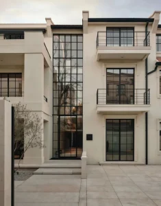 Sound Insulation Cold Rolled Steel Frame Door and Window with Double Glazed for High End Residence