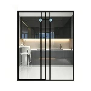 Soundproof Aluminum Sliding Door Double Glass for Home Hotel Office Balcony Kitchen
