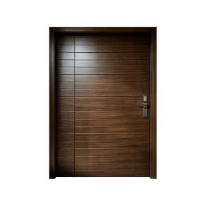 Soundproof Composite Solid Wood Walnut Entrance Security Door