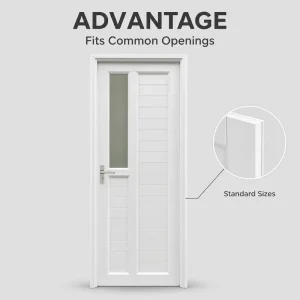 Soundproof Energy Saving Double Glazed Tempered Glass UPVC Swing Door for Office Building