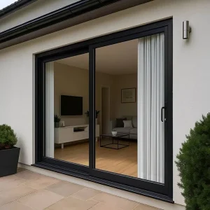 Soundproof Heat-Insulating Customizable Color Powder-Coated Aluminum Double Sliding Patio Door
