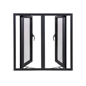 Soundproof Minimalist Aluminum Alloy Casement Window 50 Square Meters Tempered Glass Ultra-Narrow Frame Swing