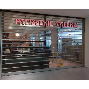 Soundproof Shop Mall Entrance Security Folding Screen Sliding Door for Restaurant