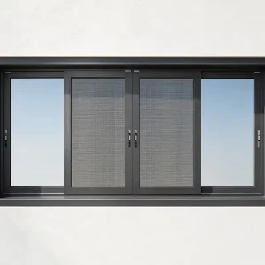 Soundproof Sliding Window with Integrated Blinds, Double Glazing, and Thermal Break for Building Projects
