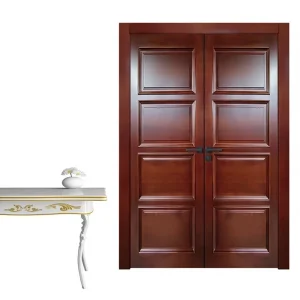 Soundproof Solid Hardwood Interior Swing Door Oak Front Entrance Door Customized