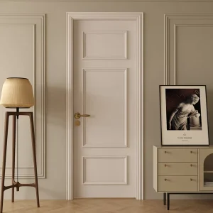 Soundproof Solid Wood Single Interior Door for Office, Dressing Room, or Living Room