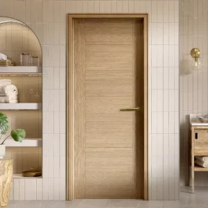 Soundproof Solid Wood Swing Door with Finished Surface for Bedroom, Hotel, or Interior Entryway Custom
