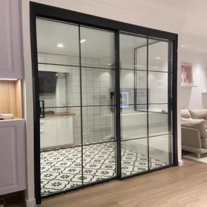 Soundproof Thermal Break Glass Aluminum Sliding Door for Hotel Interiors
