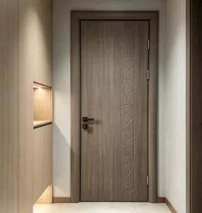 Soundproof WPC Wooden Interior Door with Door Frame