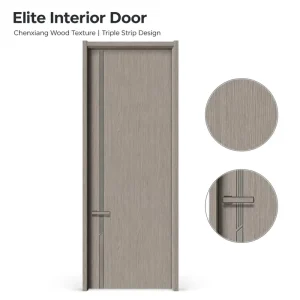 Source Factory Modern Panel Door Paint-free Soundproof Waterproof Interior Bedroom Door Factory Price for Apartment