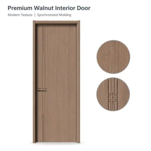 Source Factory Modern Panel Door Paint-free Soundproof Waterproof Interior Bedroom Door for Apartment Factory Price