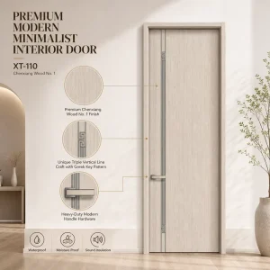Source Factory Project Panel Door Silent Waterproof Moisture-proof Modern Interior Door for Apartment Price