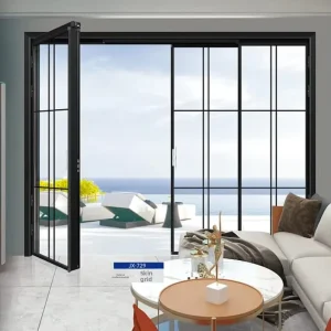 Space-Saving Aluminum Alloy PT Swing Sliding Door for Home