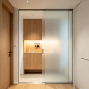 Space-Saving Sliding Door Horizontal Slide No Floor Space Kitchens Bathrooms