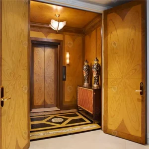 Space-Saving Wooden Sliding Door with Laminate Finish for Kitchen or Balcony