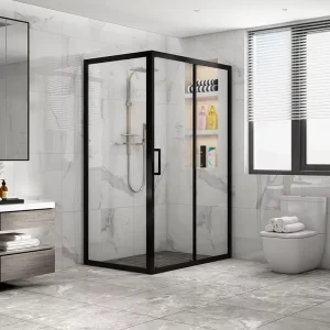 Square Aluminum Waterproof Shower Enclosure Bathroom Sliding Shower Room Cabin