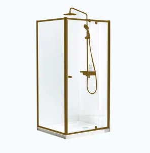 Square Black And Gold 70X70 Bathroom Suites Bath And Shower Enclosure Malaysia Sliding Door