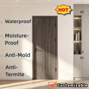 Stain-Resistant Moisture-Resistant WPC Wood-Plastic Interior Door for Philippines