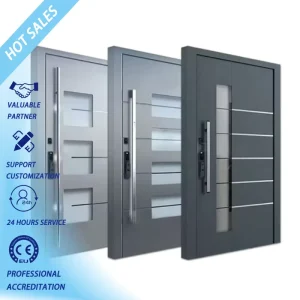 Stainless Steel Arched Security Door, Hinged or Pivot, Single or Double, for Homes and Villas