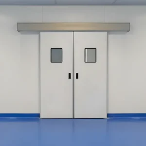 Stainless Steel Automatic Double Swing Hospital Door for Operating Room and Medical Cleanroom