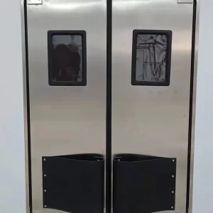 Stainless Steel Double-Swing Anti-Collision Traffic Door for Food Factory and Cold Room Storage