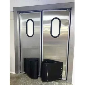 Stainless Steel Double Swing Doors for Kitchens and Exterior Use, Self-Retracting Impact-Resistant China Supplier