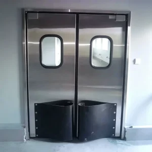Stainless Steel Double-Swing Impact Traffic Door for Commercial Food Factory