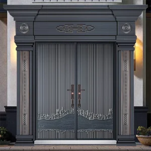 Stainless Steel Entry Door Customizable Size for Villa Mansion Courtyard Garden