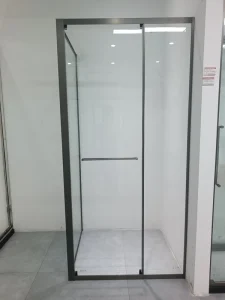 Stainless Steel Frame Modern Eco-Friendly Shower Enclosure Sliding Door Straight Appearance 8mm Glass Home Hotel Bathroom