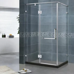 Stainless Steel Frameless Clear Tempered Glass Hinge Shower Enclosures