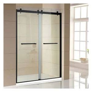 Stainless Steel Frameless Shower Cabin Double Sliding Shower Door
