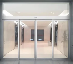 Stainless Steel Glass Double Swing Door for Hotel Lobby Main Entrance with Floor Spring