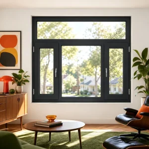 Stainless Steel Heat Insulation Aluminum Alloy Folding Window Double Glazed Glass Swing Roller Blind Energy Star for Home