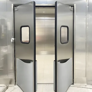 Stainless Steel Impact Resistant Free Swing Door Double Acting Anti collision Sound Insulation Modern Design Passage For Gym