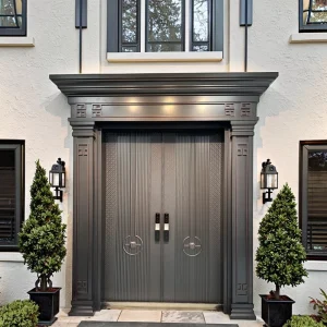 Stainless Steel Main Front Entry Security Door, Contemporary Design, Exterior Home