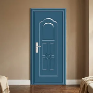 Stainless Steel Security Entrance Door Modern Single Leaf Main Entry Residential House Door