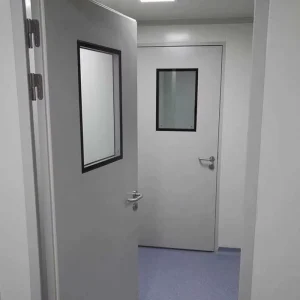 Stainless Steel Swing Hospital Negative Pressure ICU Door with Glass Panel