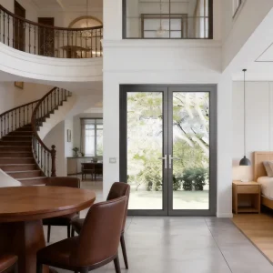Stainless Steel Unequal Double Swing Doors for Interior, Exterior, Kitchen, Bedroom, Villa, Garden, and Courtyard