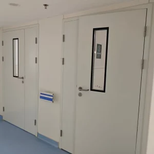 Steel Automatic Sliding Airtight Door with Frame for Hospitals, Workshops and Warehouses Thermal Insulation Antibacterial