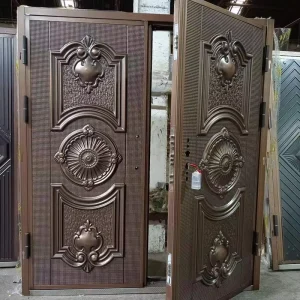 Steel Double Swing Security Doors with Anti-Theft Design for Home Exterior