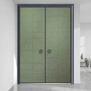 Steel Entrance Door for Villa Contemporary Safety Swing Fire Prevention Exterior Door