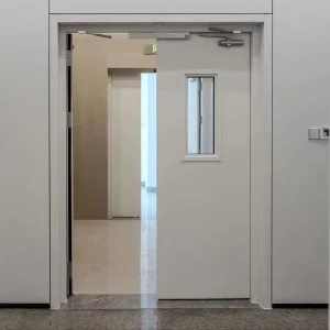 Steel Fire Door CE WH UL Certified 1.5mm Galvanized Steel Double Fire Rated Door with Fire Door Closer