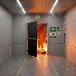 Steel Fire Door with Nice Finish for Global Construction Projects